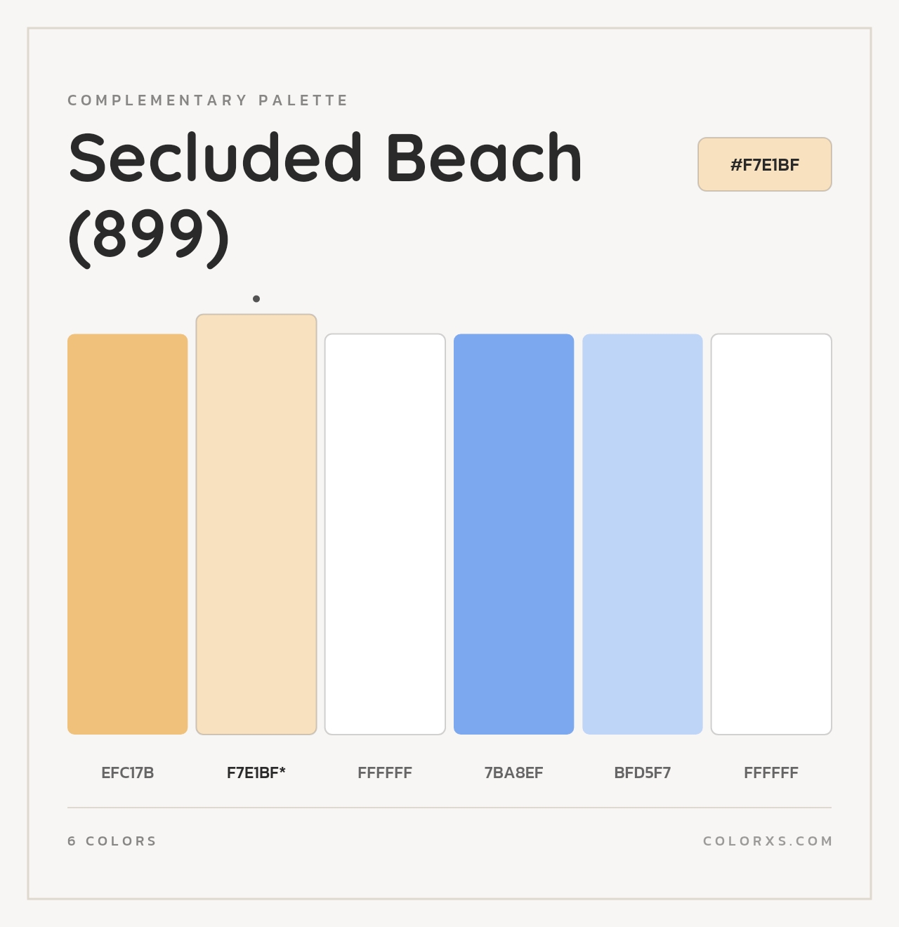 Secluded Beach (899) - Complementary Color Palette