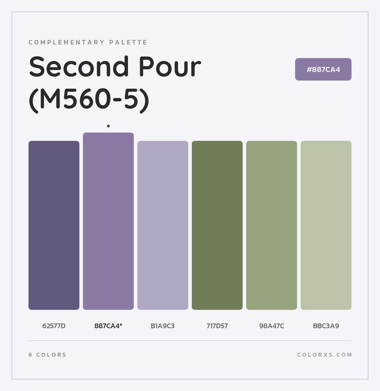 Second Pour (M560-5) - Complementary Color Palette