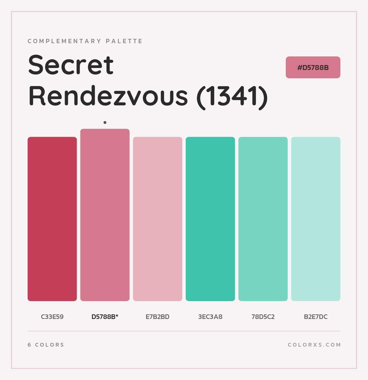 Secret Rendezvous (1341) - Complementary Color Palette