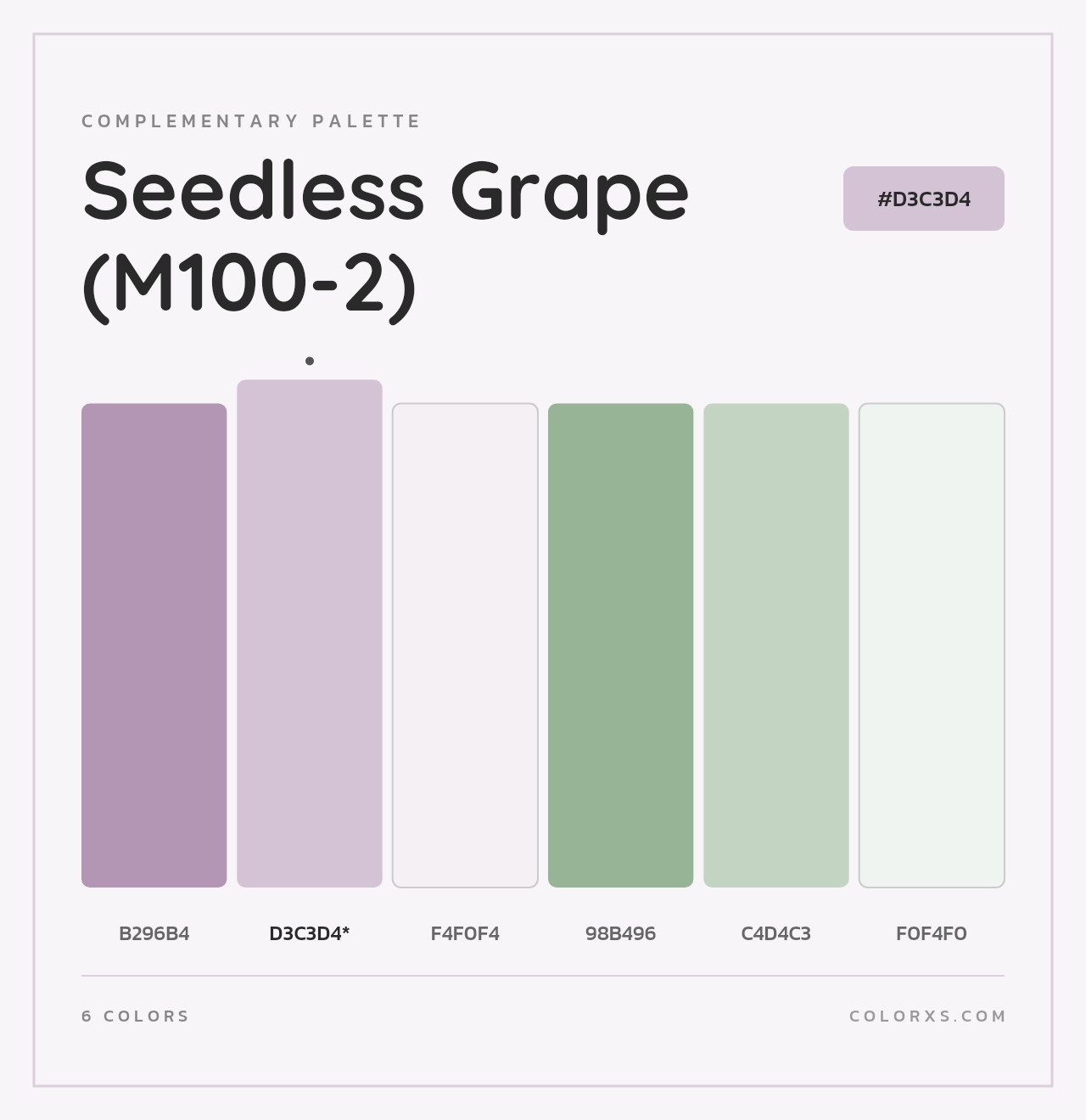 Seedless Grape (M100-2) - Complementary Color Palette