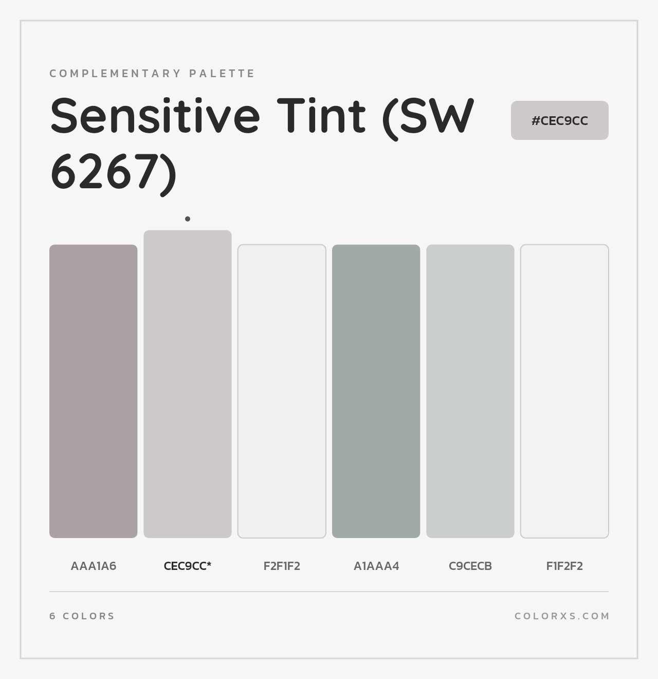 Sensitive Tint (SW 6267) - Complementary Color Palette
