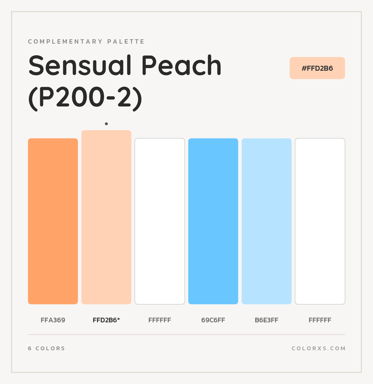 Sensual Peach (P200-2) - Complementary Color Palette