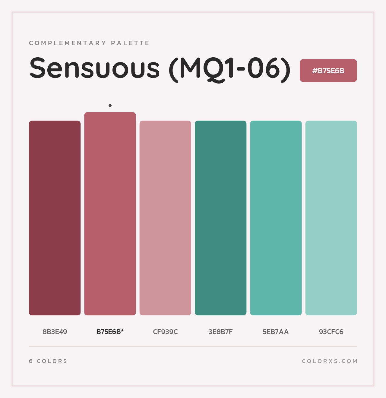 Sensuous (MQ1-06) - Complementary Color Palette