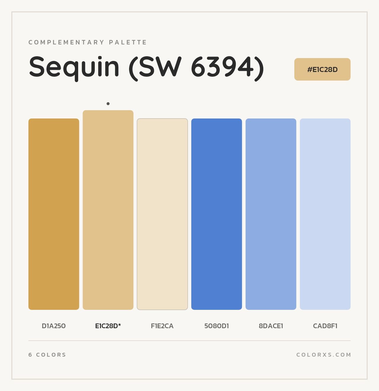 Sequin (SW 6394) - Complementary Color Palette