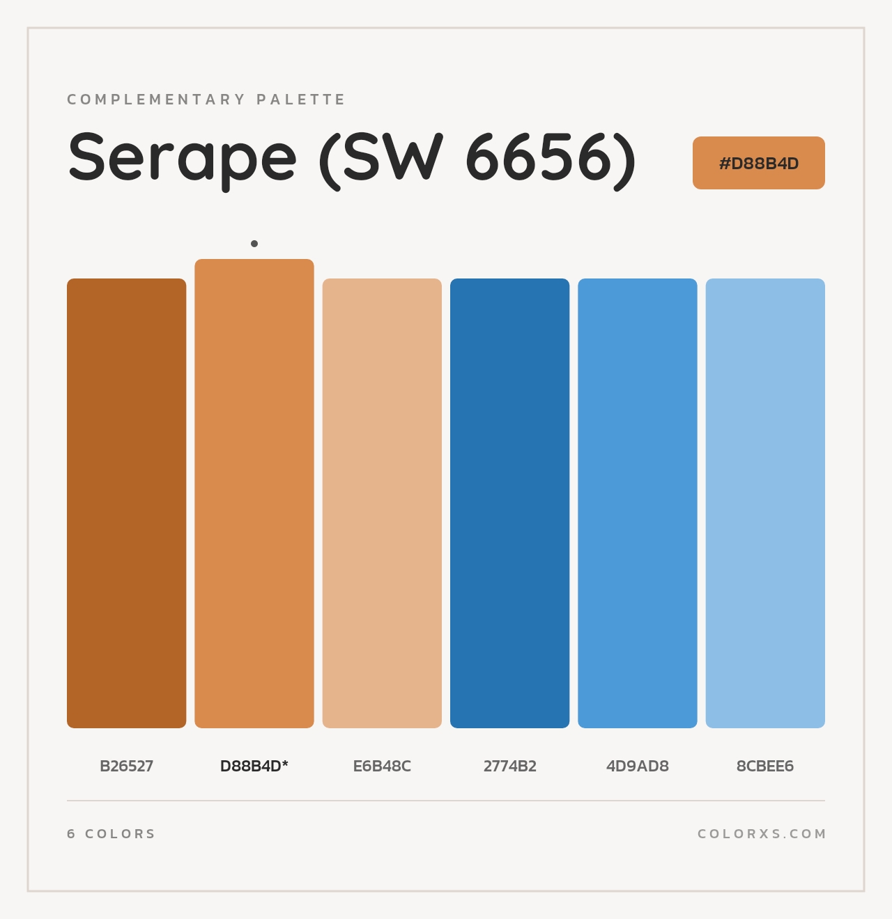 Serape (SW 6656) - Complementary Color Palette