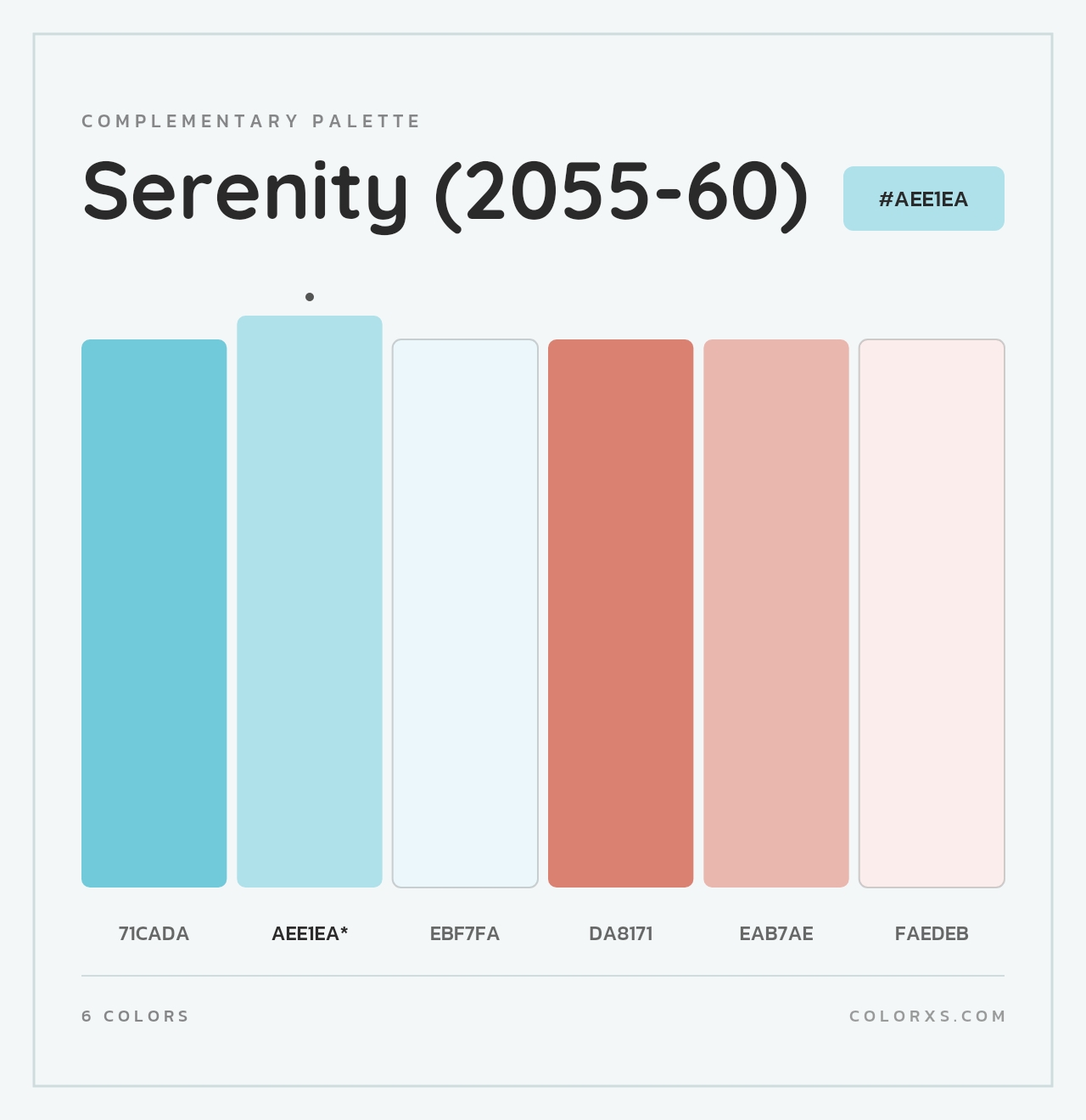 Serenity (2055-60) - Complementary Color Palette