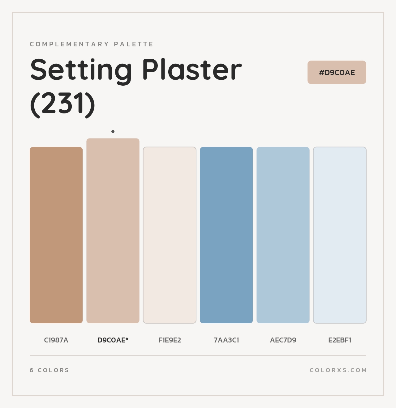 Setting Plaster (231) - Complementary Color Palette