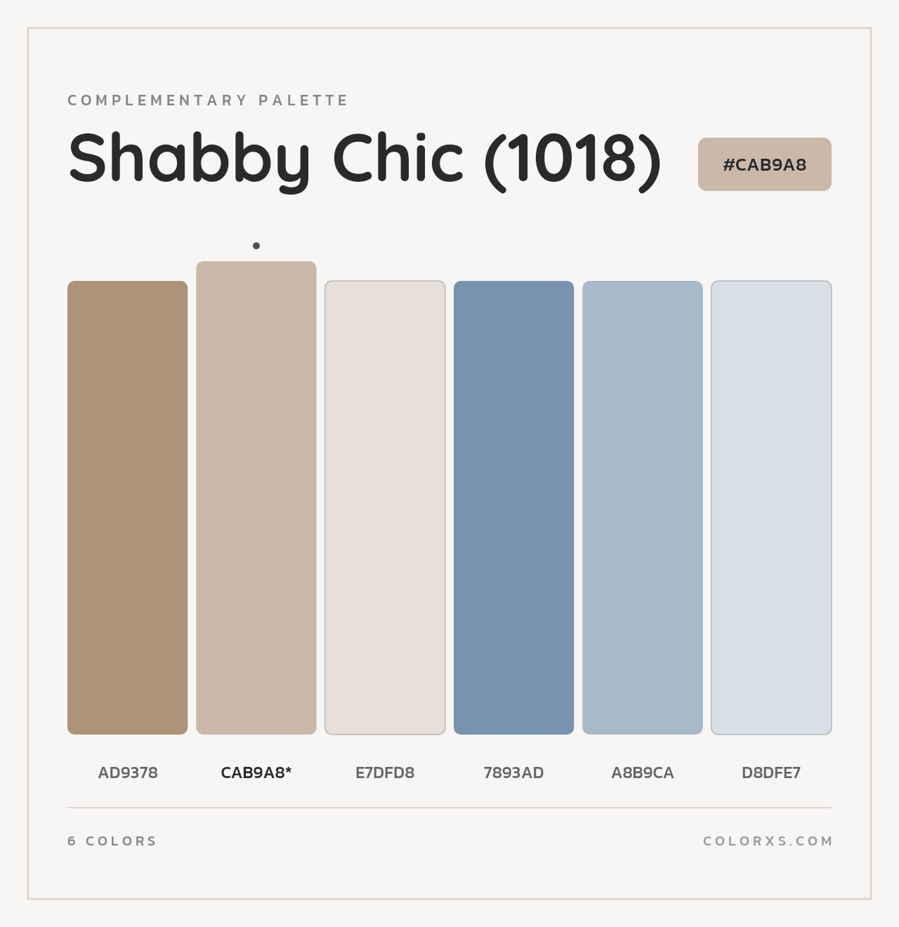 Shabby Chic (1018) - Complementary Color Palette