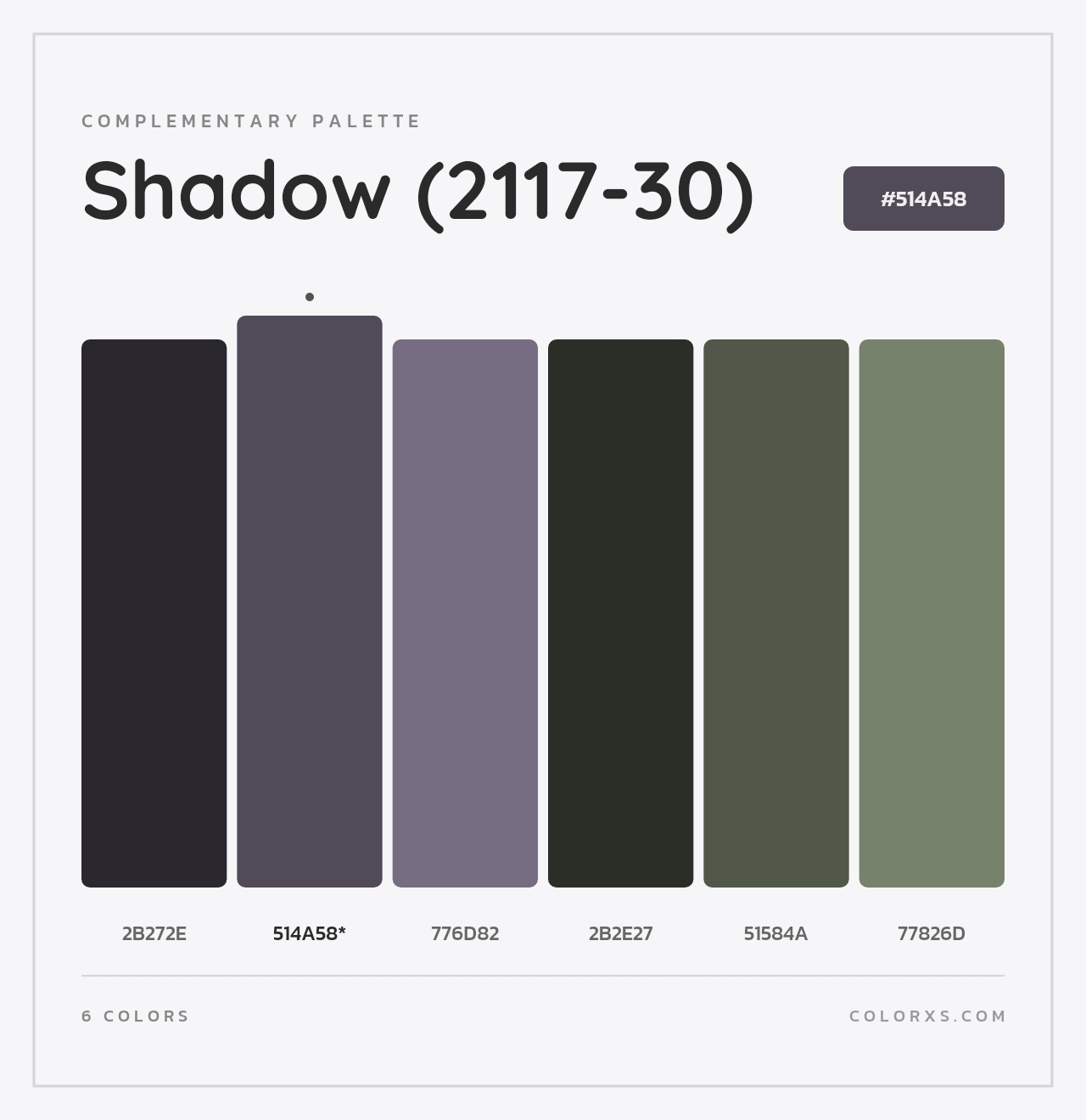 Shadow (2117-30) - Complementary Color Palette