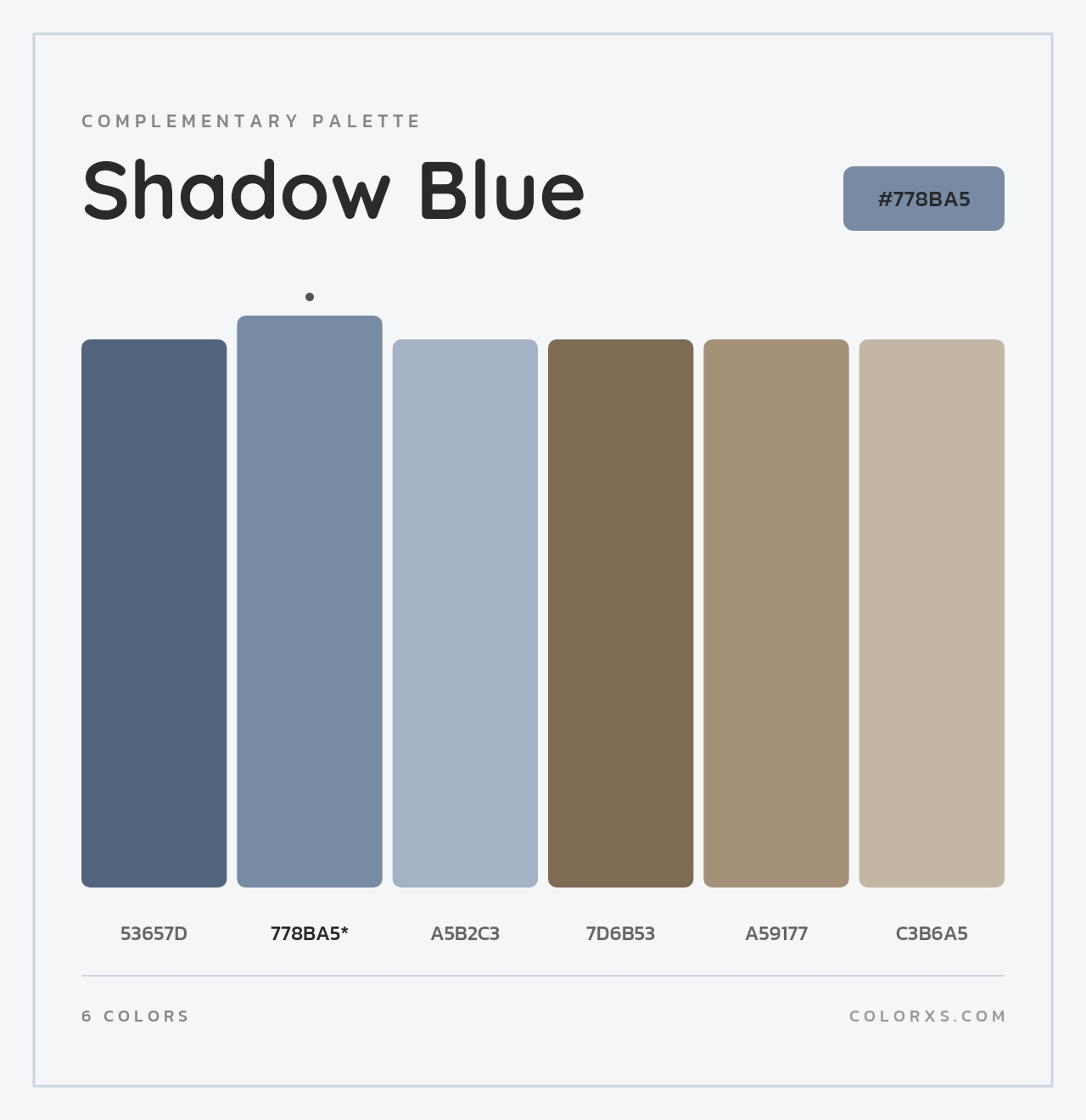 Shadow Blue - Complementary Color Palette