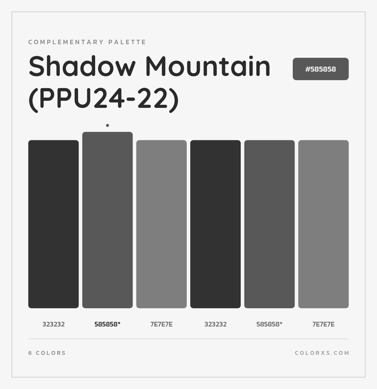 Shadow Mountain (PPU24-22) - Complementary Color Palette