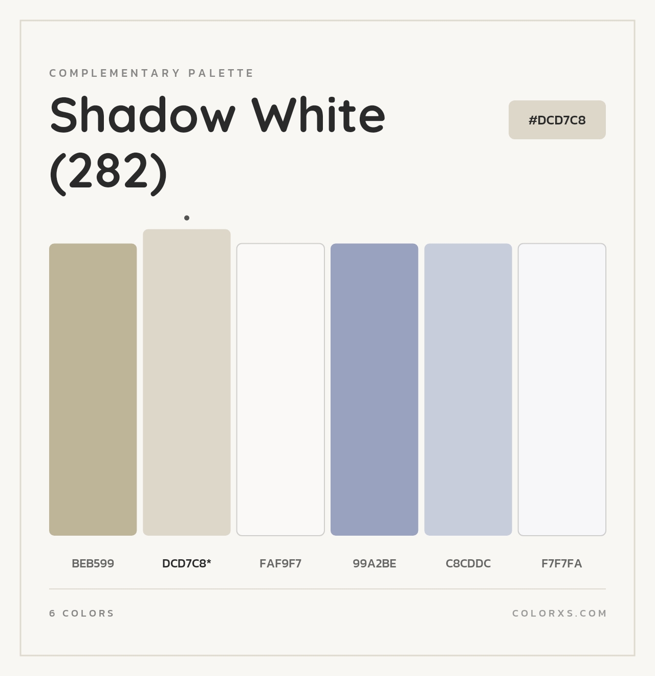 Shadow White (282) - Complementary Color Palette