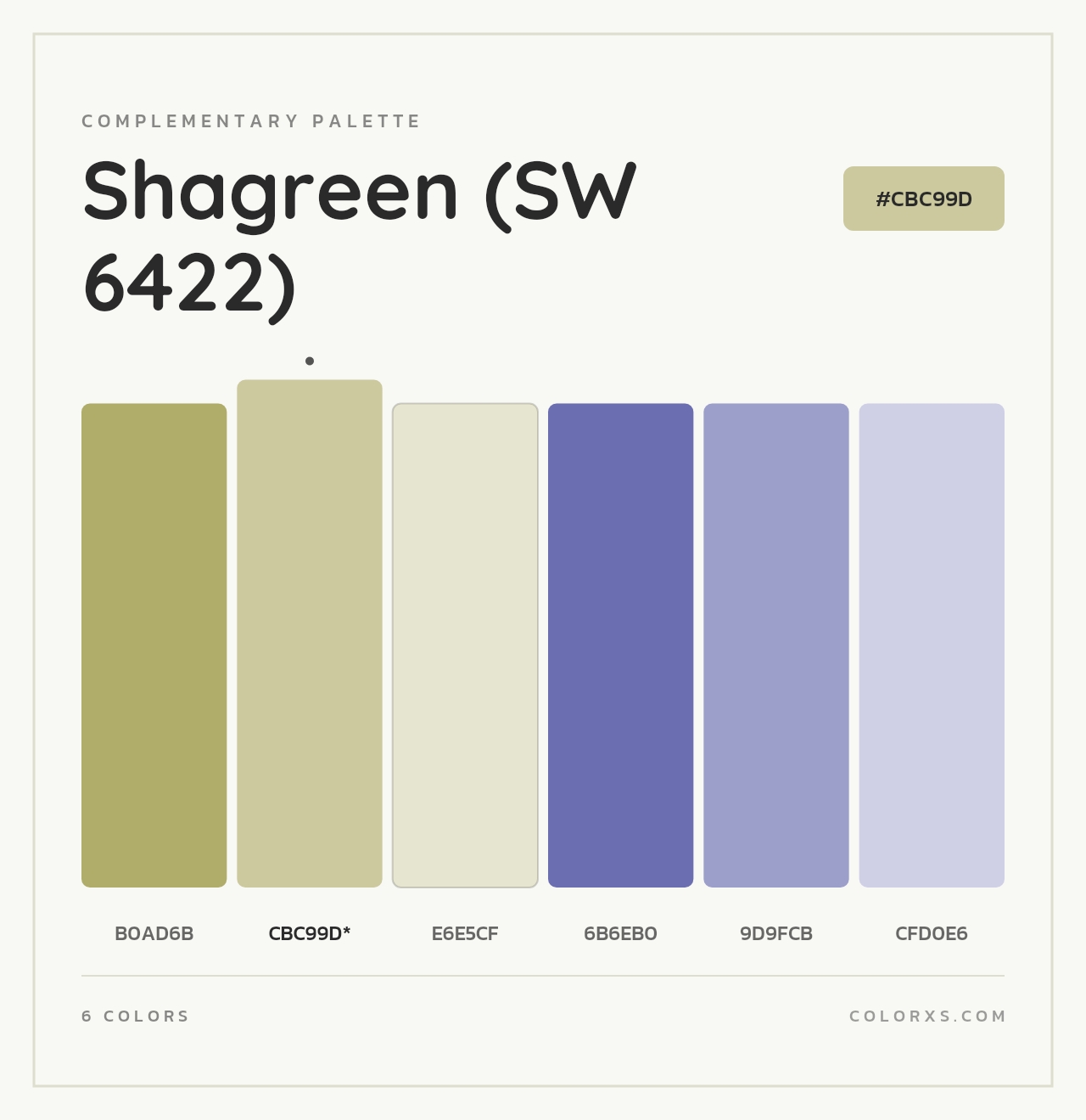 Shagreen (SW 6422) - Complementary Color Palette