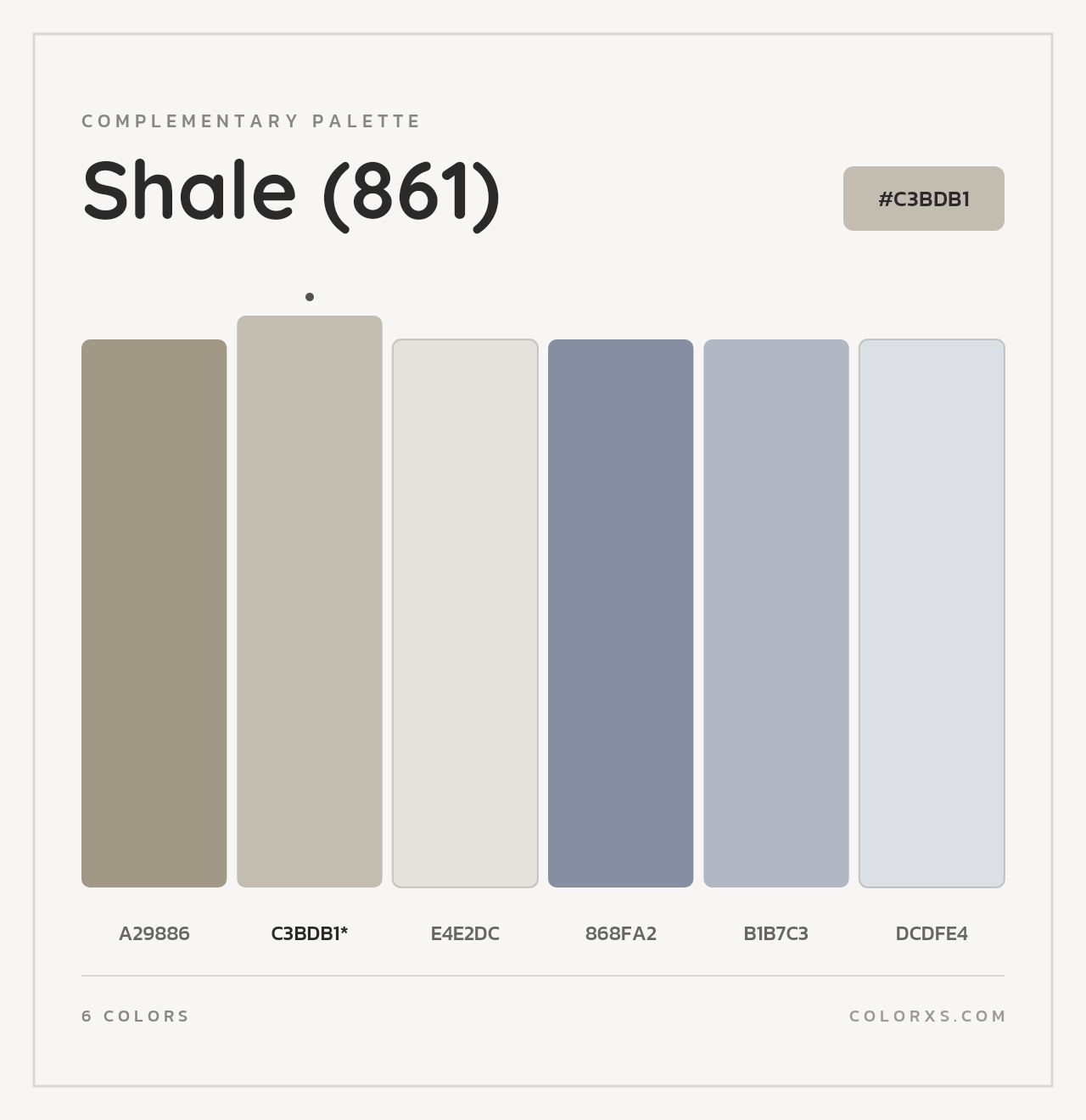 Shale (861) - Complementary Color Palette