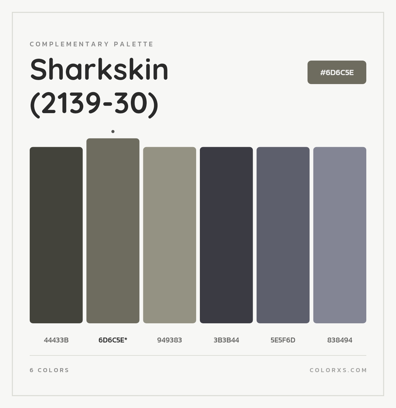 Sharkskin (2139-30) - Complementary Color Palette