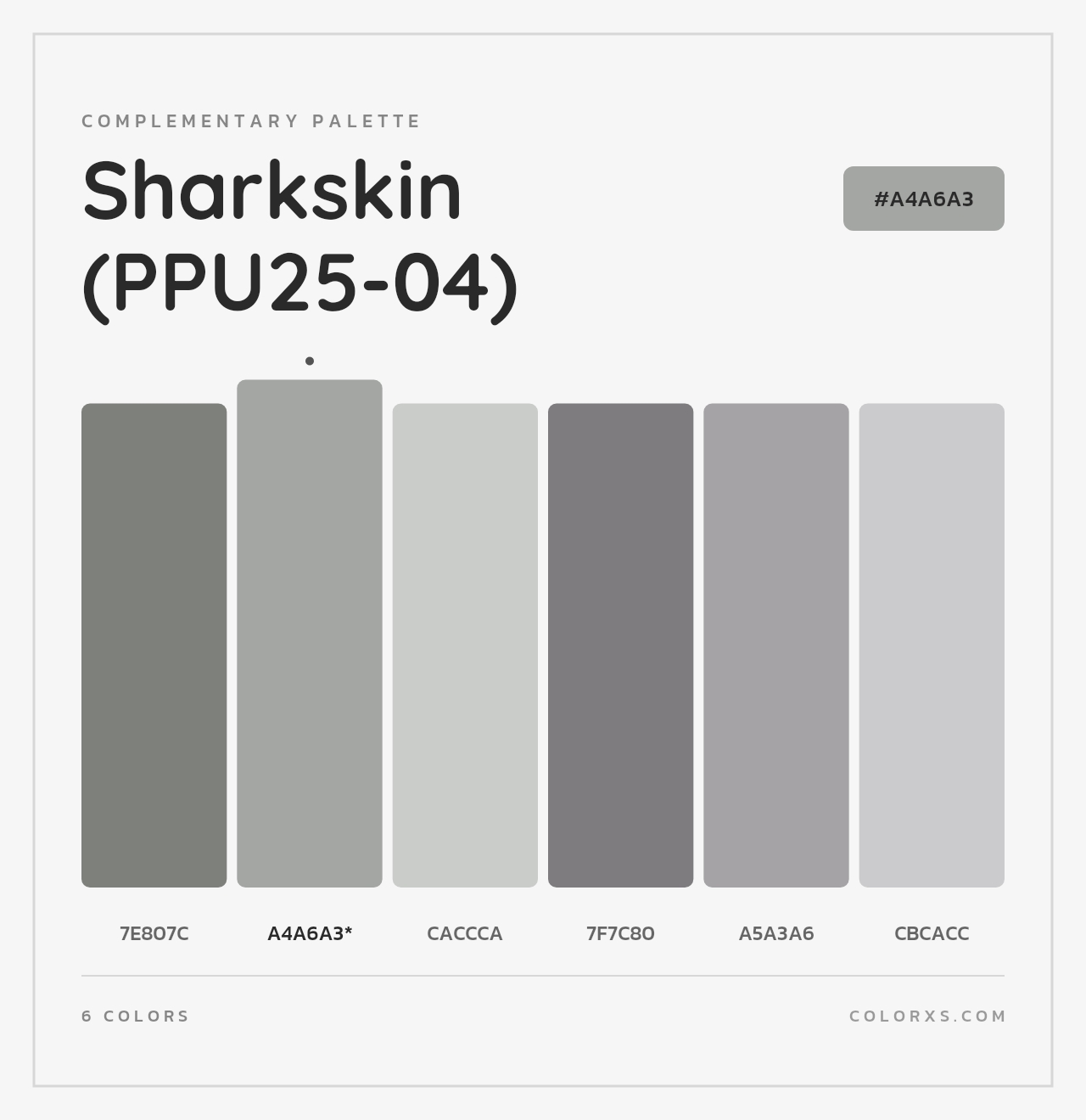 Sharkskin (PPU25-04) - Complementary Color Palette
