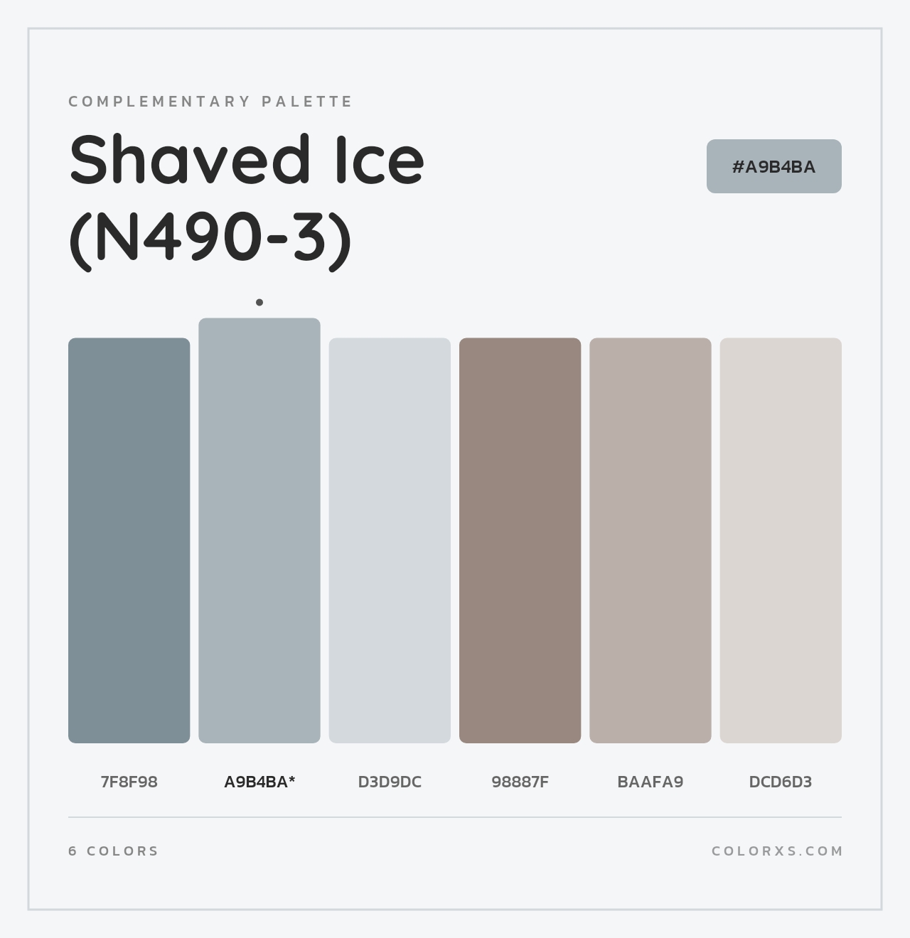 Shaved Ice (N490-3) - Complementary Color Palette