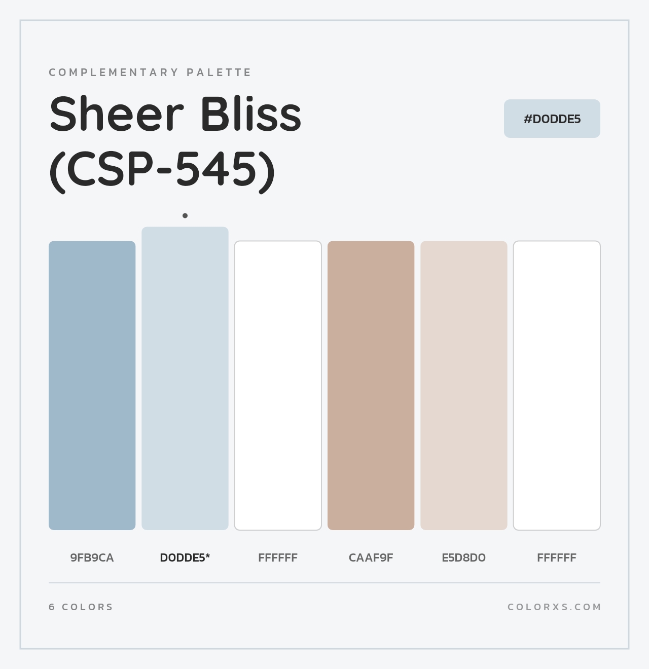 Sheer Bliss (CSP-545) - Complementary Color Palette