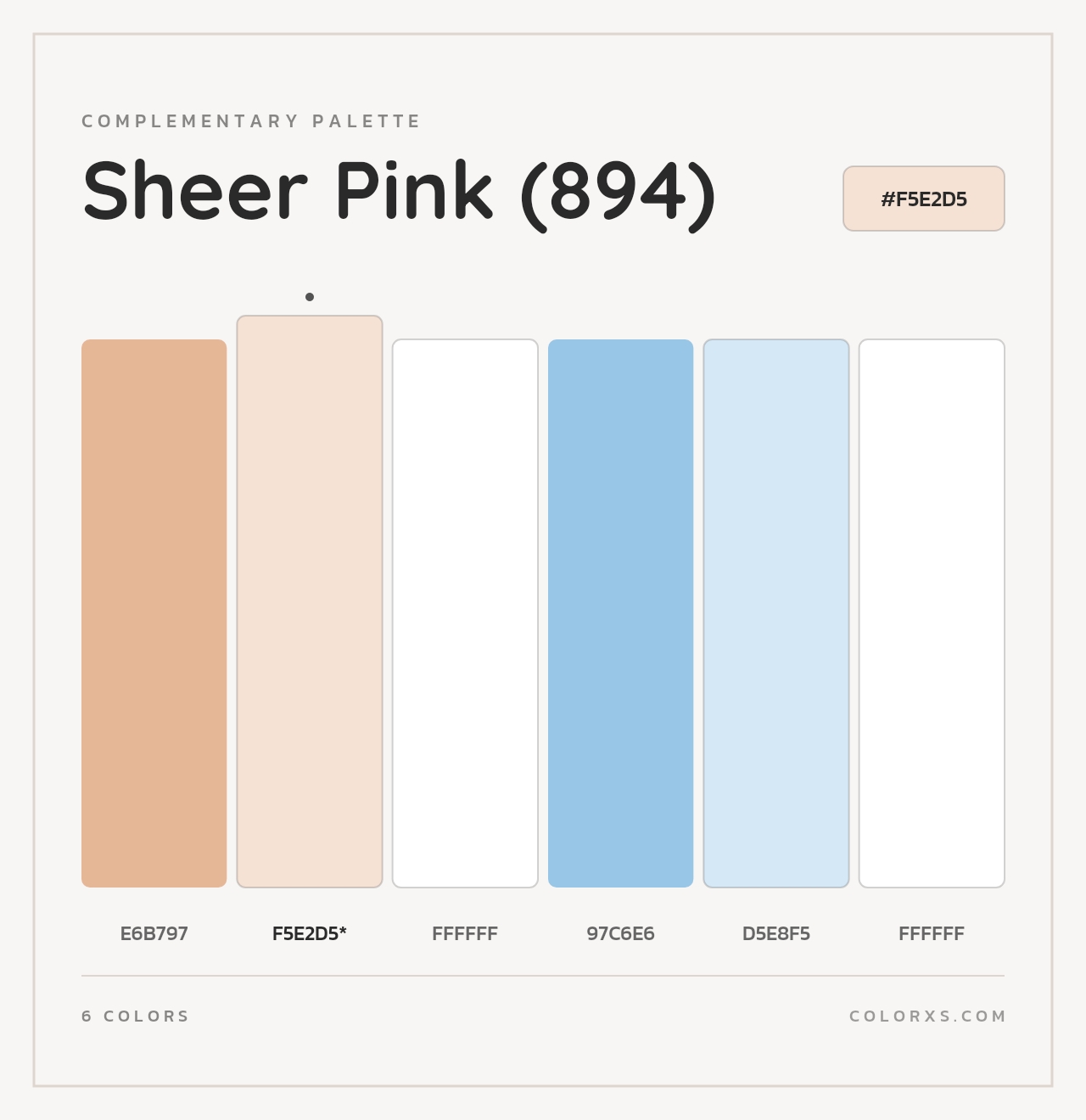 Sheer Pink (894) - Complementary Color Palette