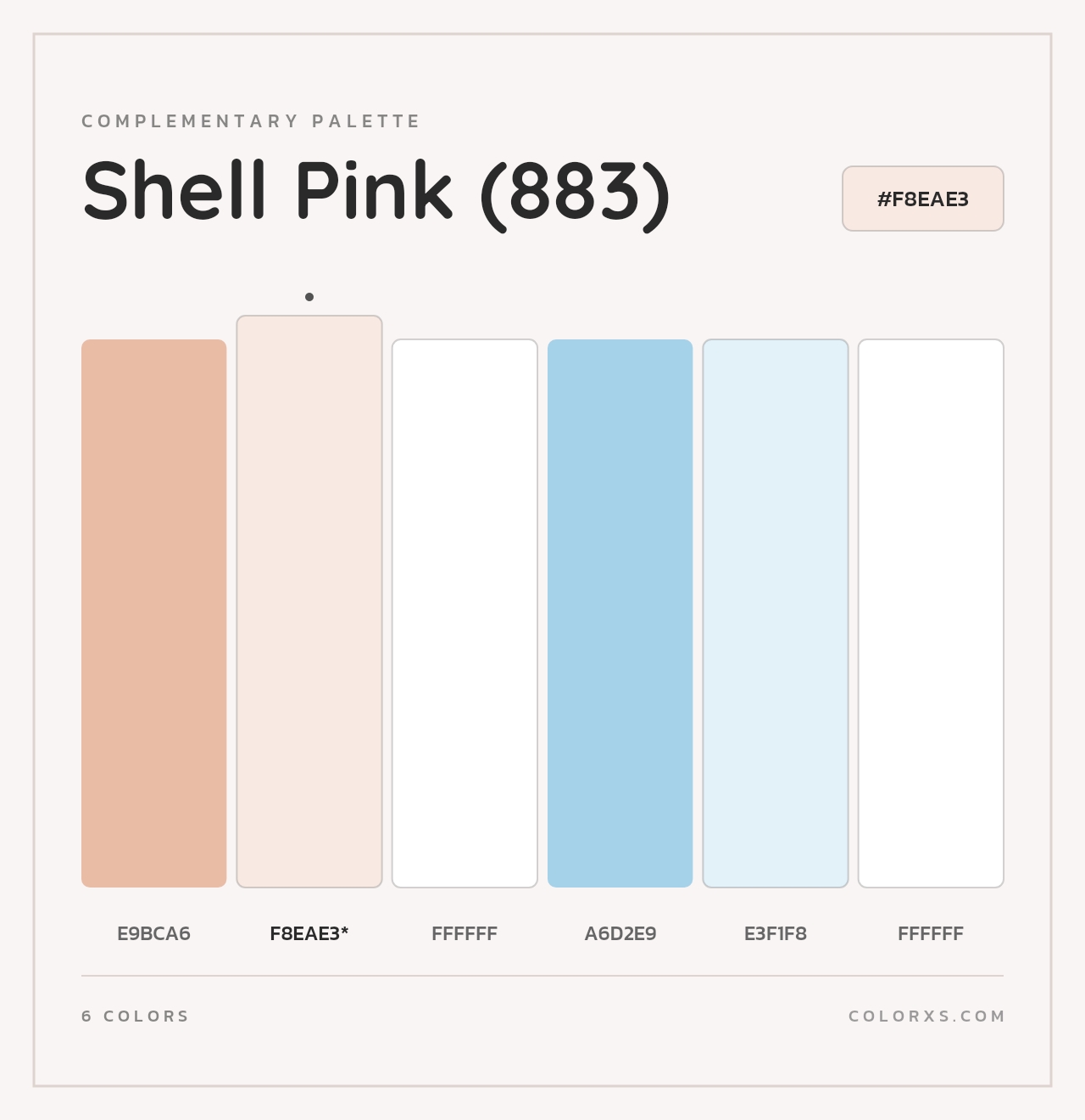 Shell Pink (883) - Complementary Color Palette