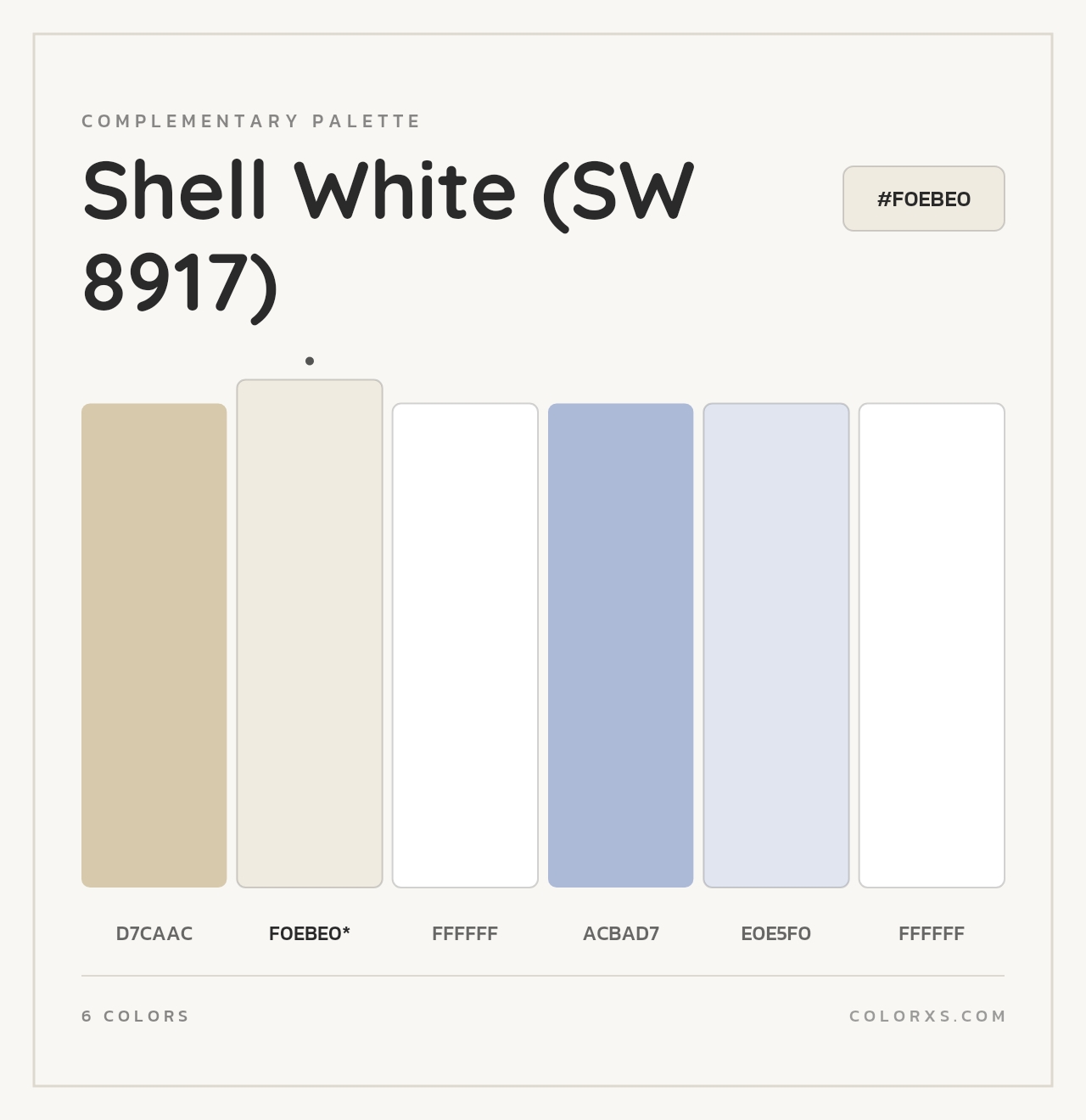 Shell White (SW 8917) - Complementary Color Palette
