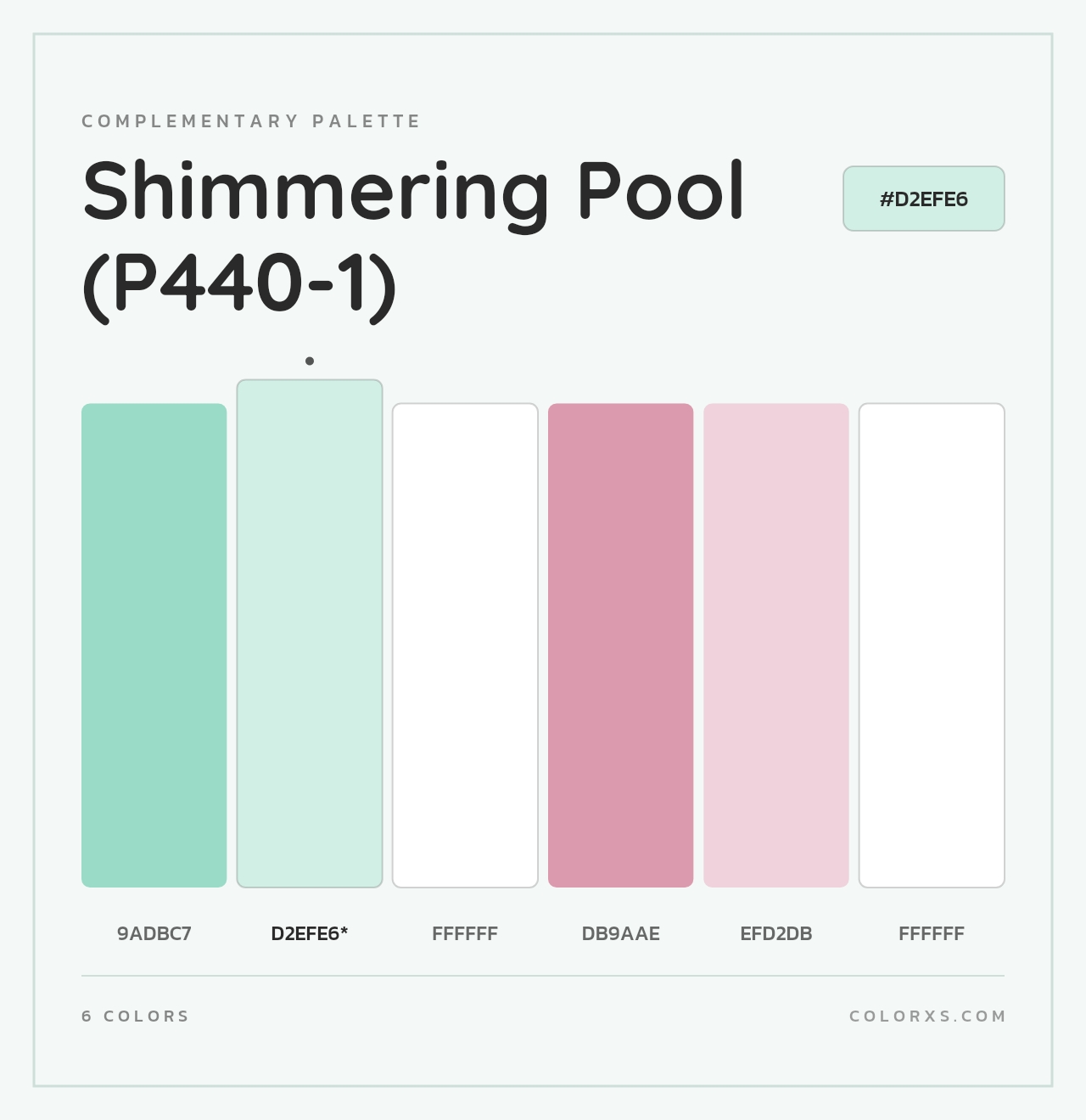 Shimmering Pool (P440-1) - Complementary Color Palette