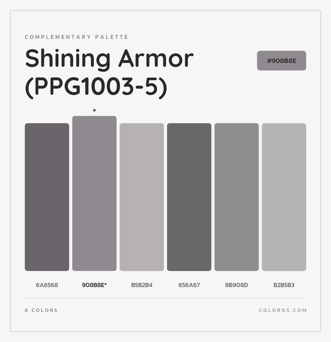 Shining Armor (PPG1003-5) - Complementary Color Palette