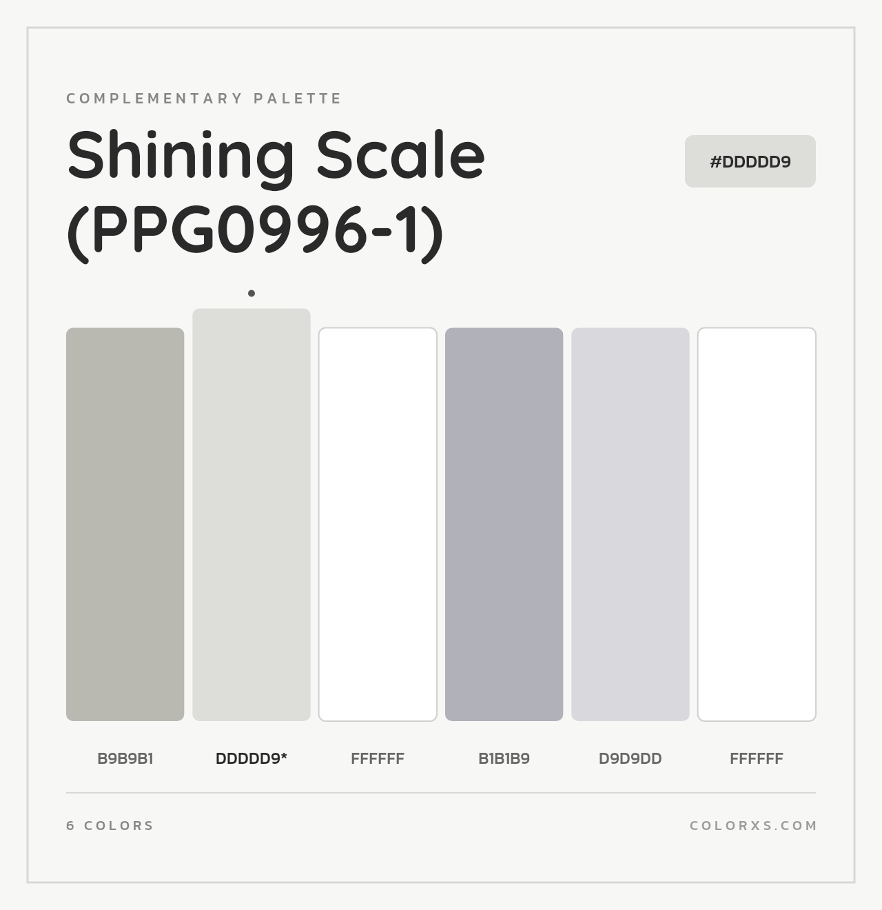 Shining Scale (PPG0996-1) - Complementary Color Palette
