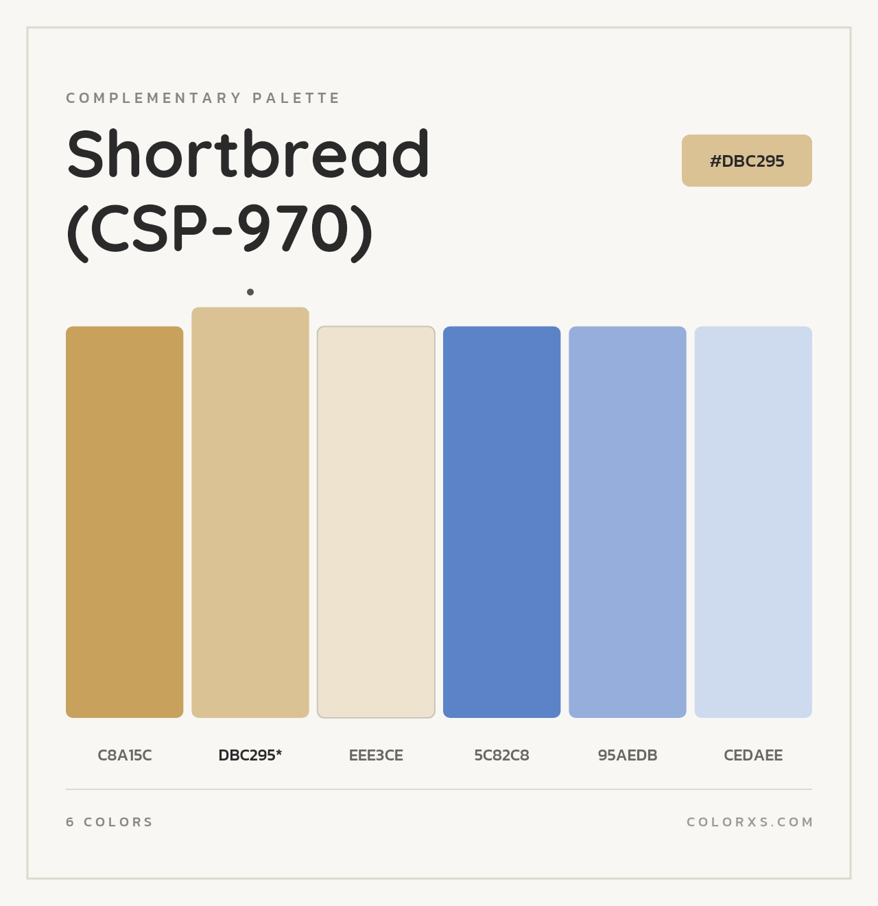 Shortbread (CSP-970) - Complementary Color Palette