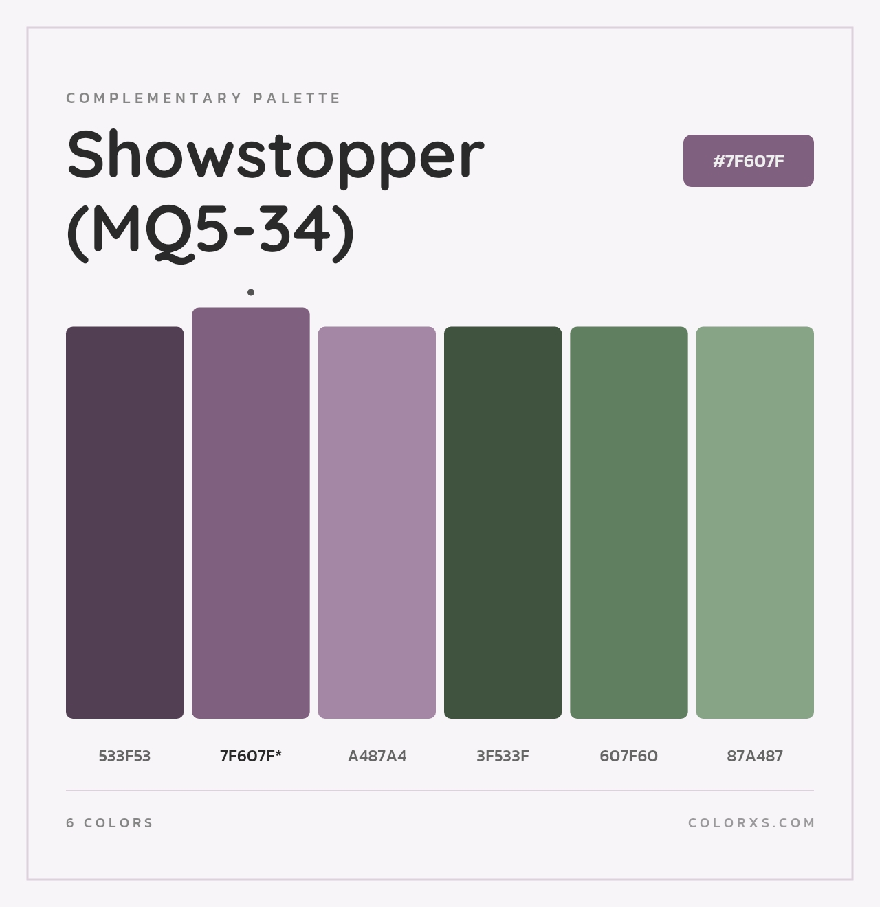 Showstopper (MQ5-34) - Complementary Color Palette