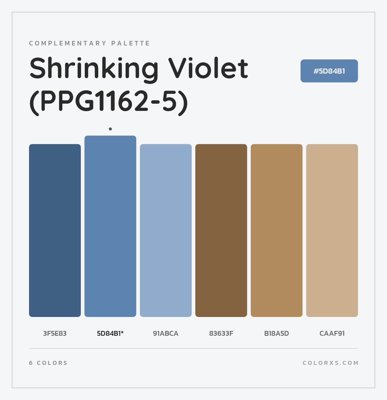 Shrinking Violet (PPG1162-5) - Complementary Color Palette