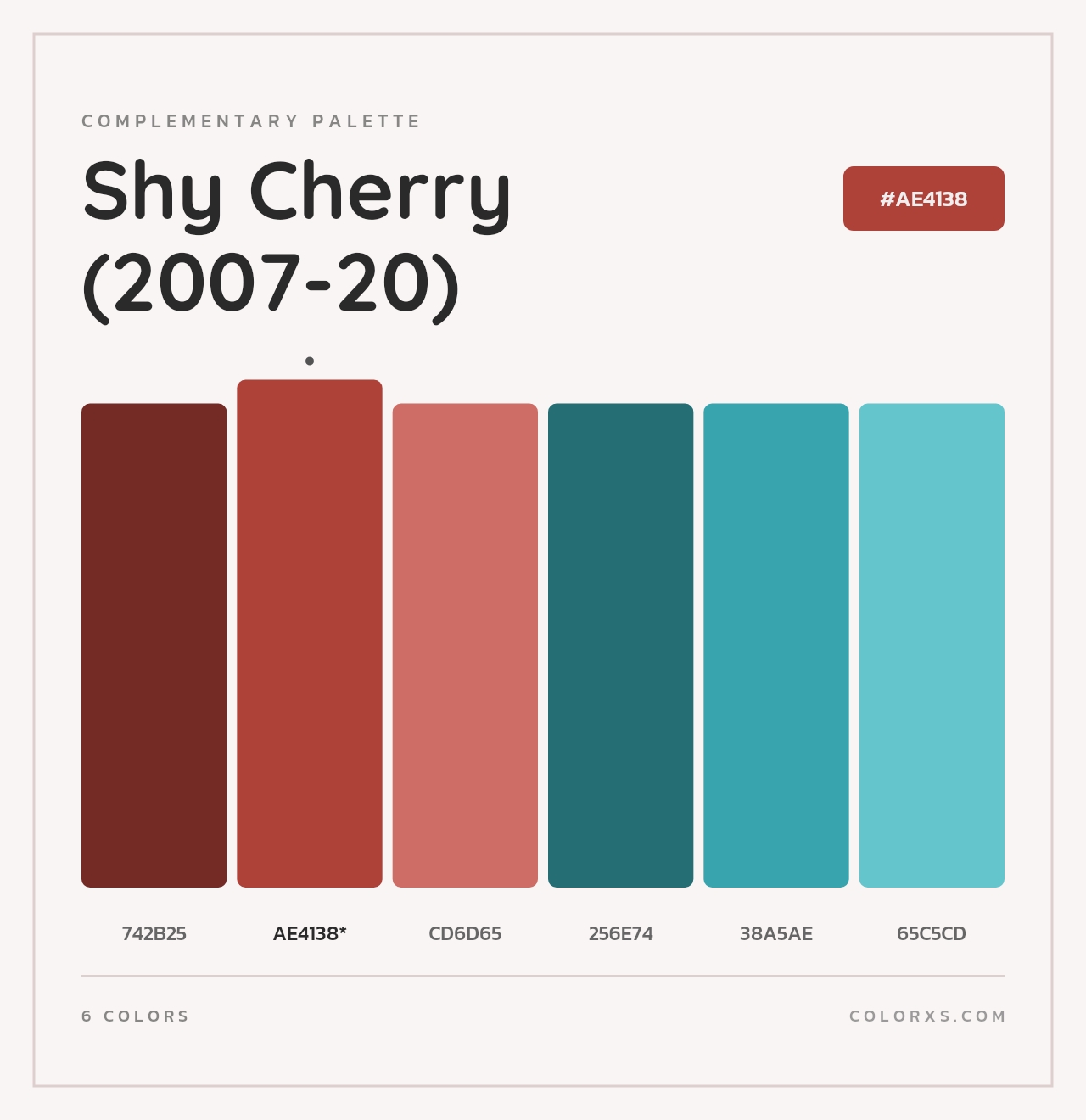 Shy Cherry (2007-20) - Complementary Color Palette