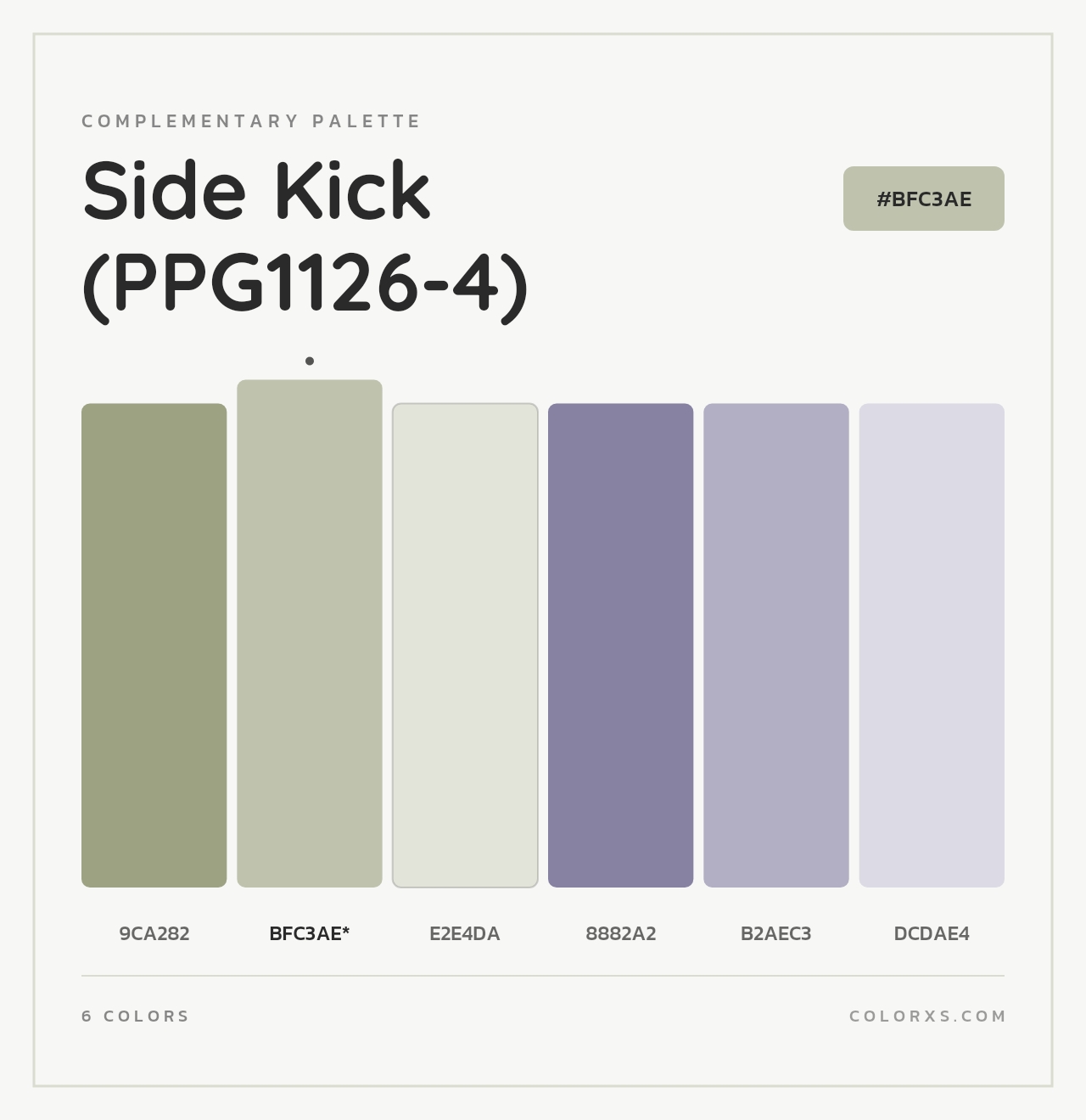Side Kick (PPG1126-4) - Complementary Color Palette