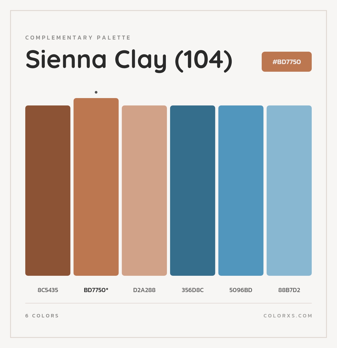 Sienna Clay (104) - Complementary Color Palette