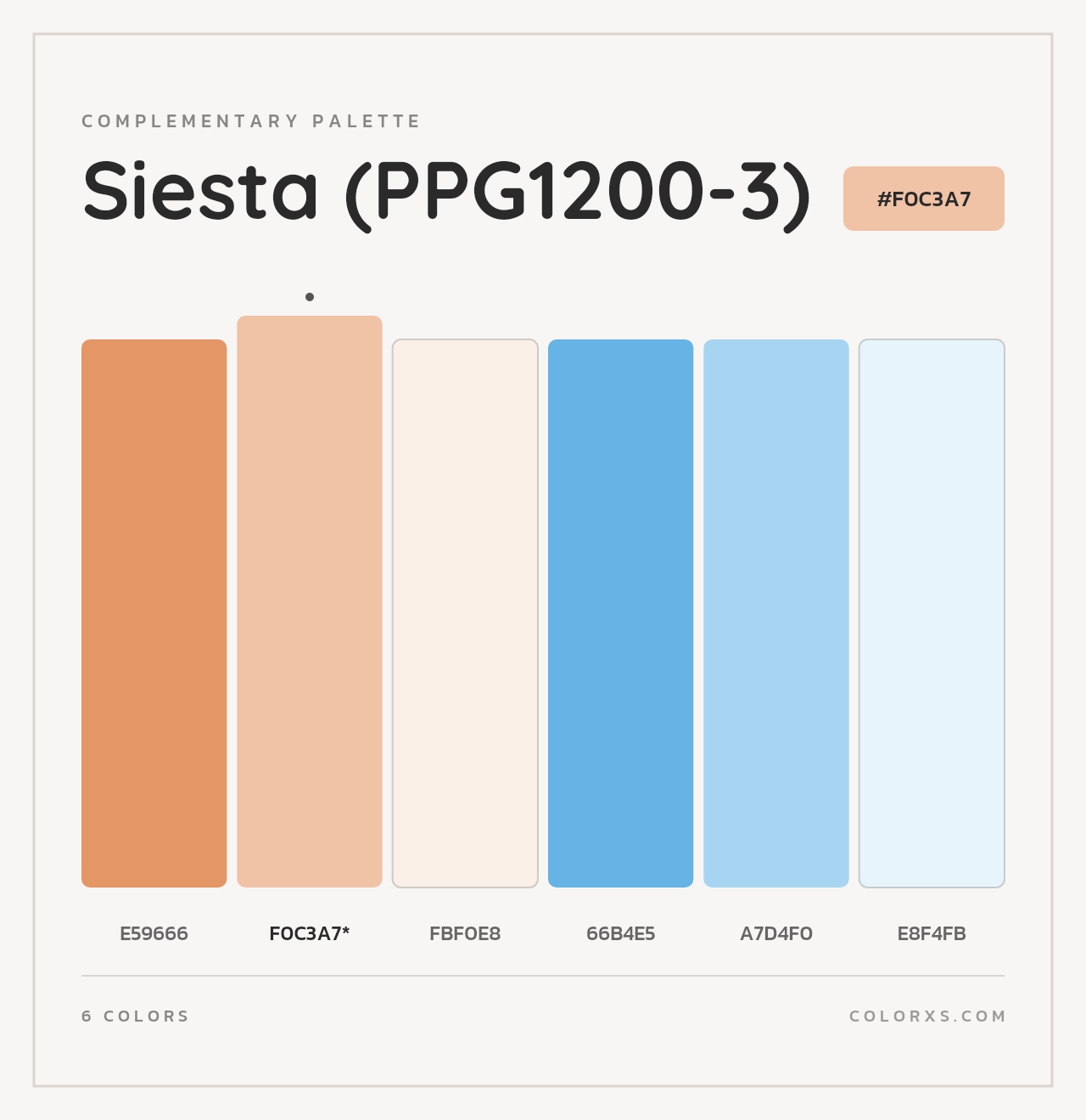 Siesta (PPG1200-3) - Complementary Color Palette