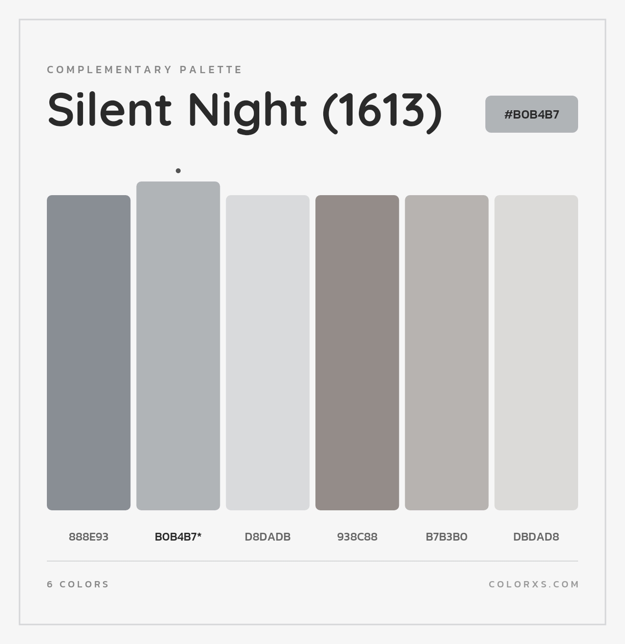 Silent Night (1613) - Complementary Color Palette