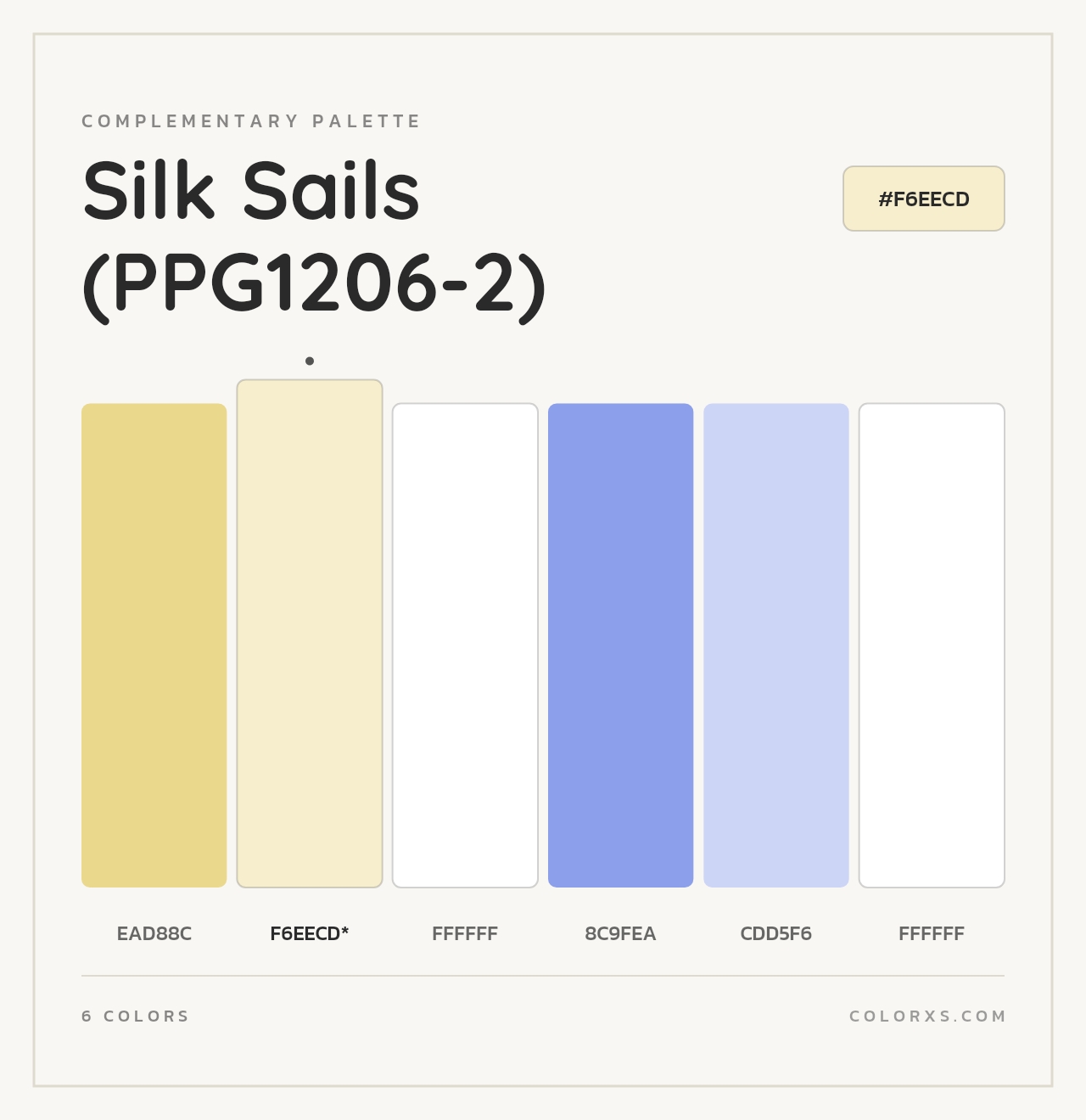 Silk Sails (PPG1206-2) - Complementary Color Palette