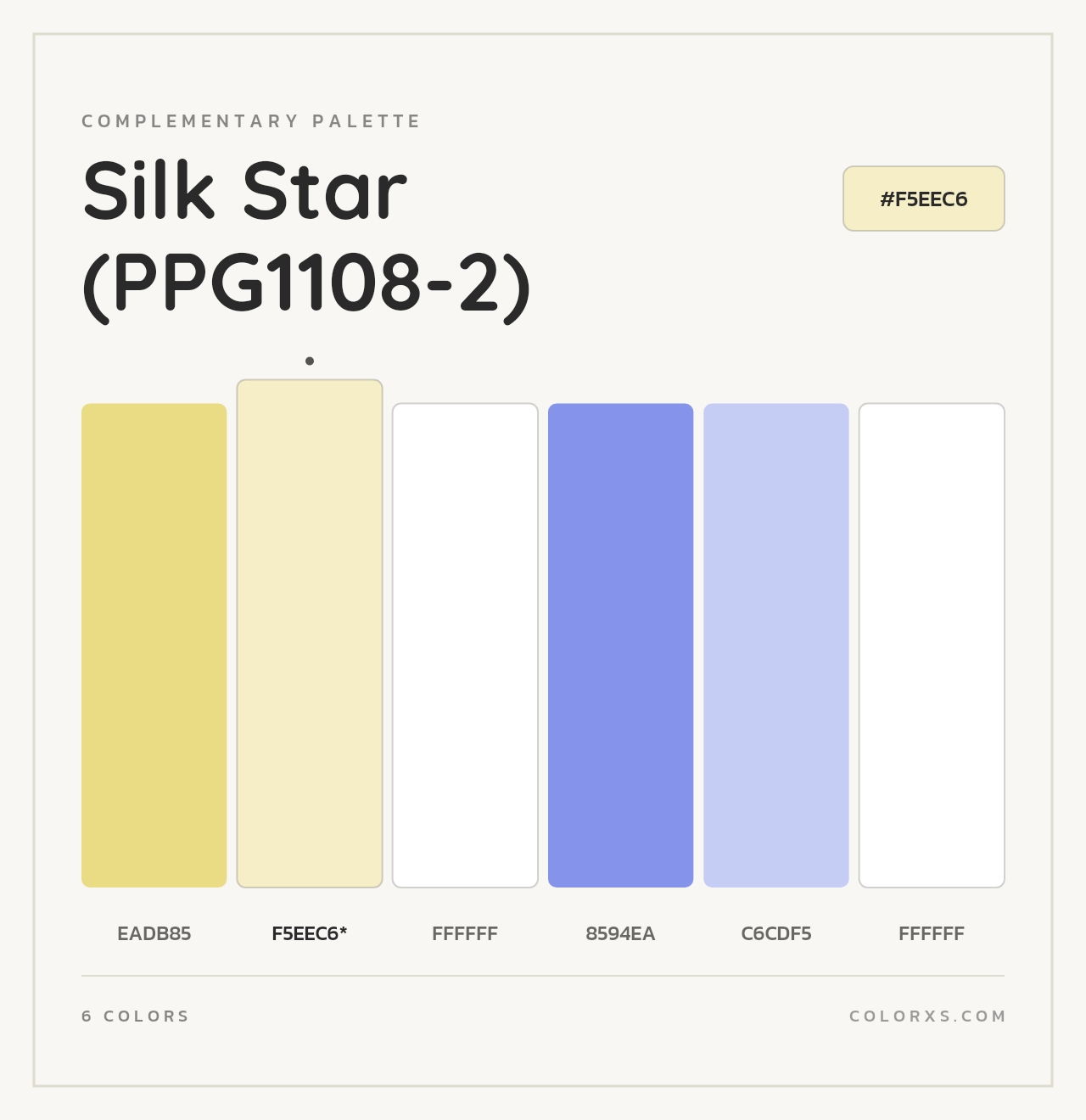 Silk Star (PPG1108-2) - Complementary Color Palette