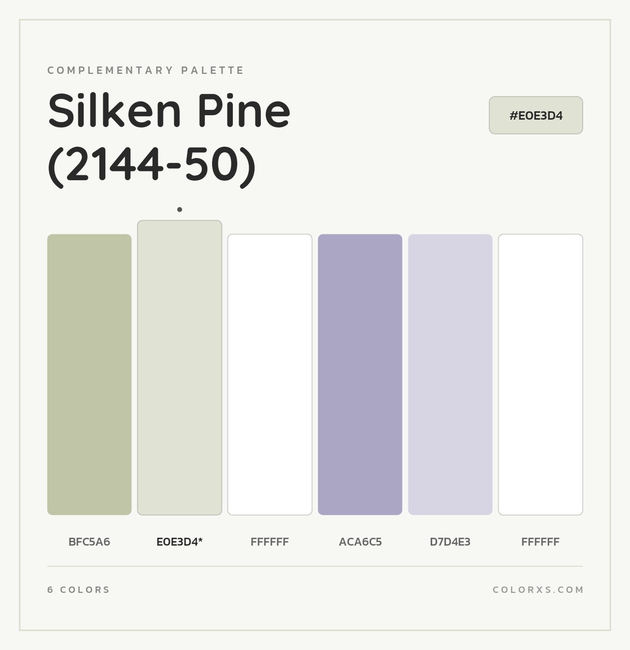 Silken Pine (2144-50) - Complementary Color Palette
