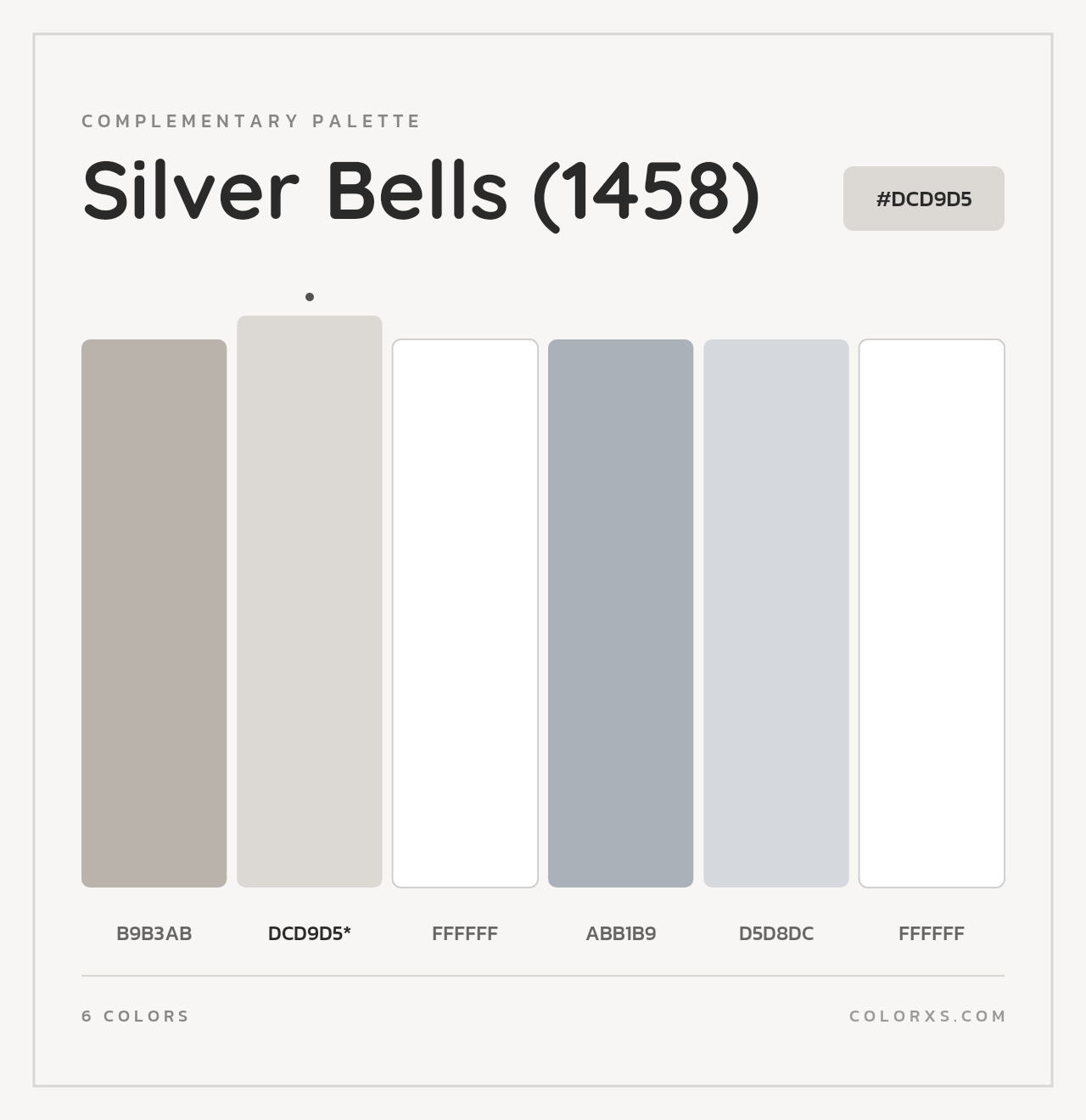 Silver Bells (1458) - Complementary Color Palette