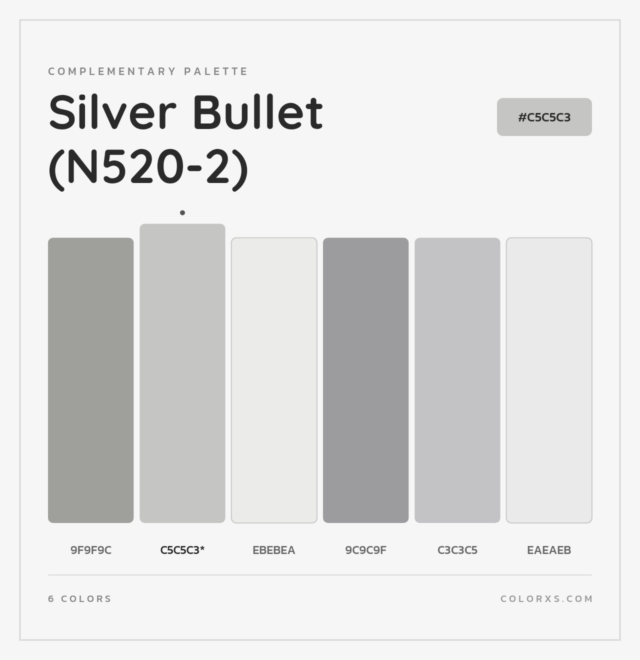 Silver Bullet (N520-2) - Complementary Color Palette