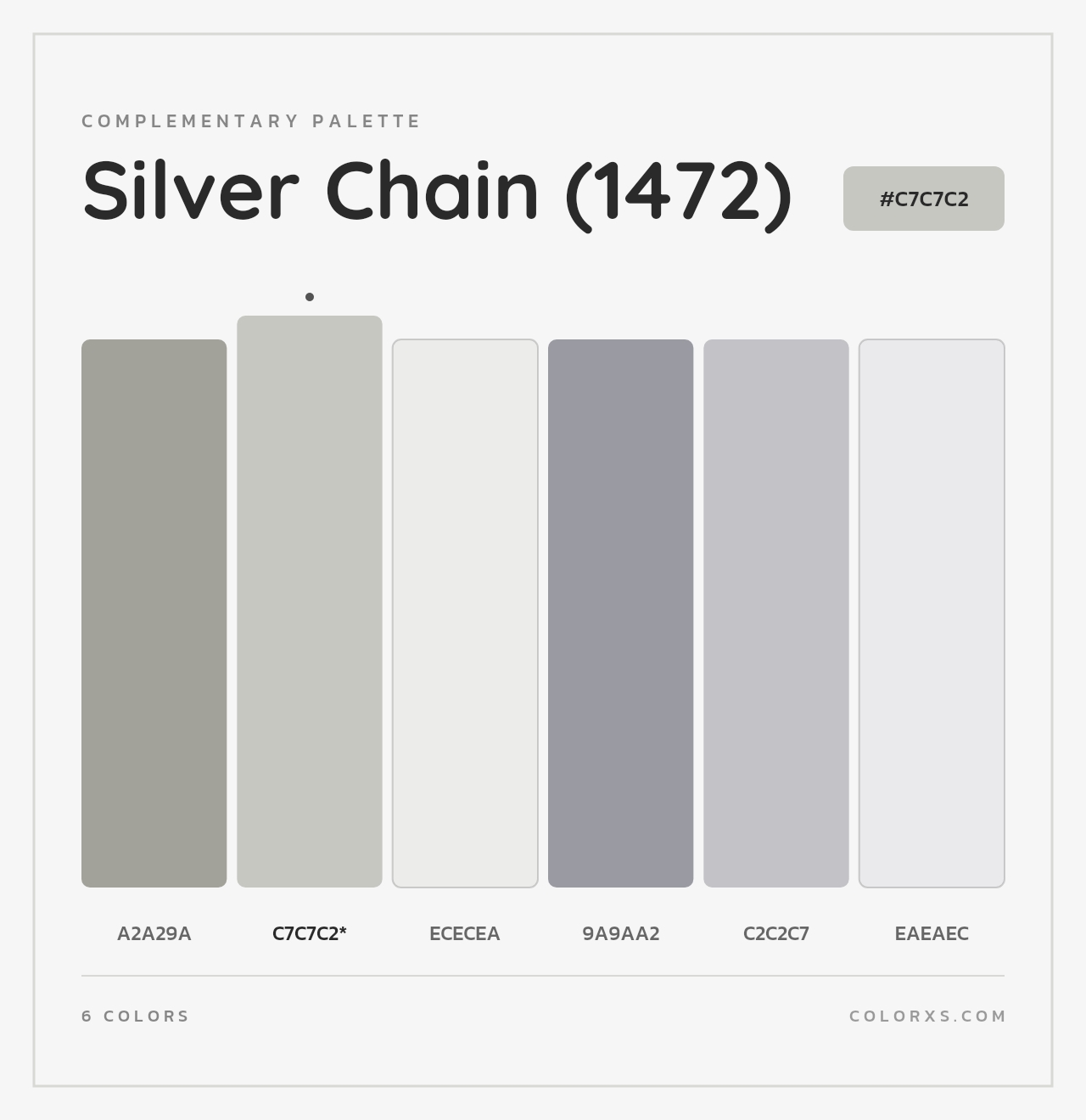 Silver Chain (1472) - Complementary Color Palette