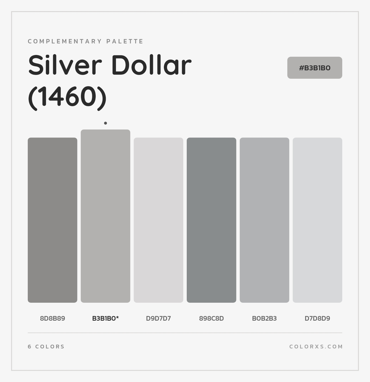 Silver Dollar (1460) - Complementary Color Palette