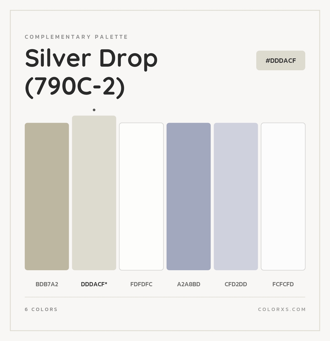 Silver Drop (790C-2) - Complementary Color Palette