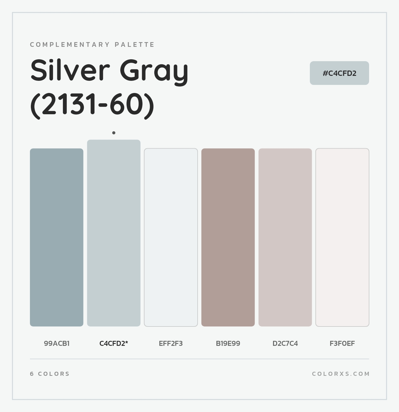 Silver Gray (2131-60) - Complementary Color Palette