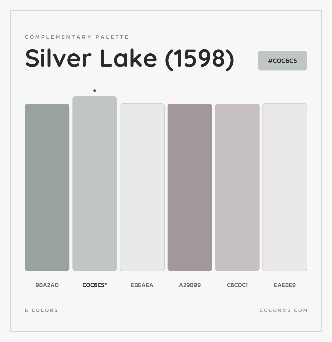 Silver Lake (1598) - Complementary Color Palette