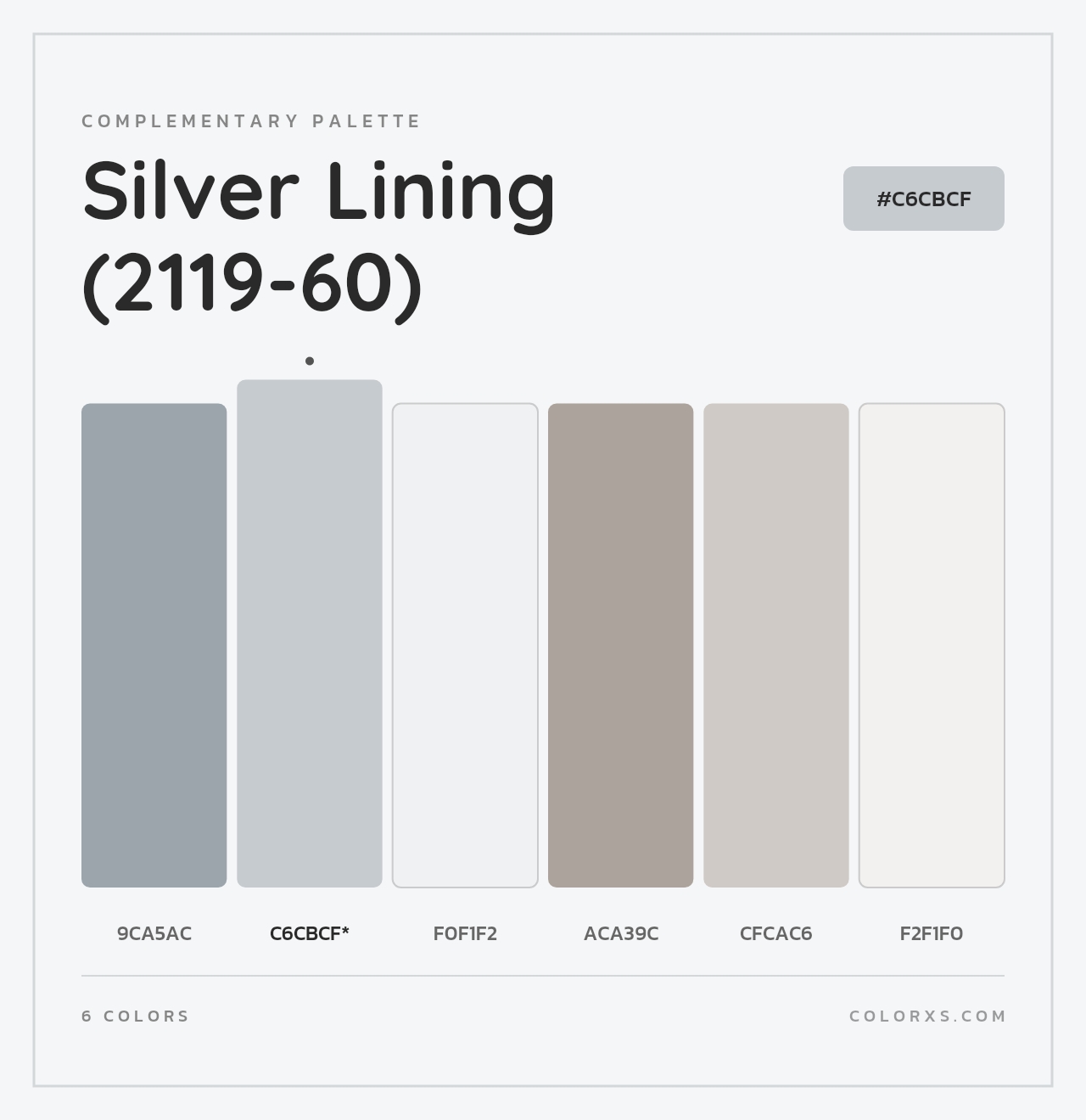 Silver Lining (2119-60) - Complementary Color Palette