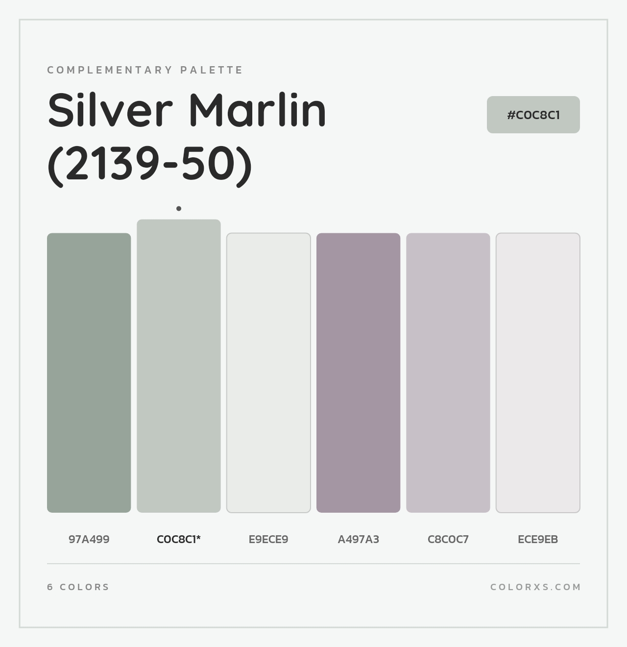 Silver Marlin (2139-50) - Complementary Color Palette