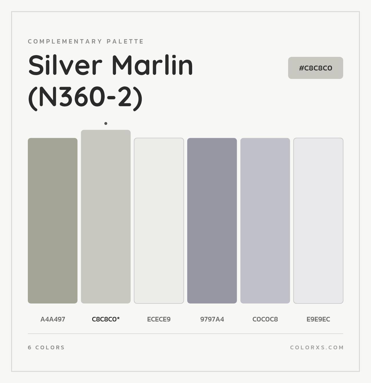 Silver Marlin (N360-2) - Complementary Color Palette