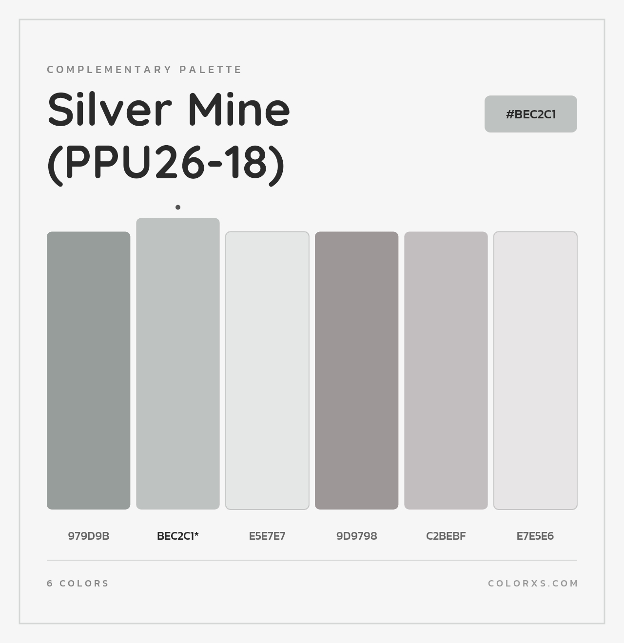 Silver Mine (PPU26-18) - Complementary Color Palette
